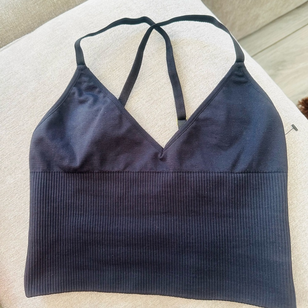Spiritual Gangster Black Ribbed Crop Top